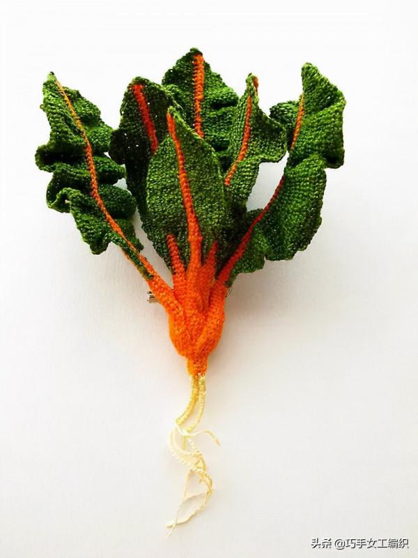 用零線就把蔬菜水果鉤得如此逼真，比新鮮的還要美