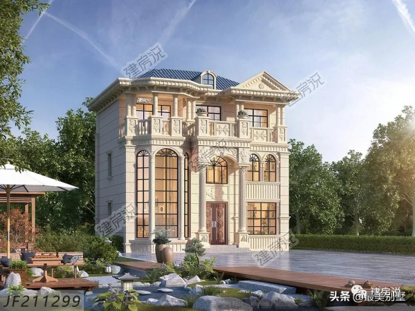 房子別嫌小，能建就趁早，佔地96平的豪華歐式別墅，照樣大放異彩