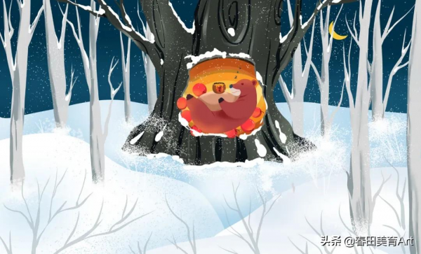 教程丨少兒美術課程《冬眠的小刺蝟》