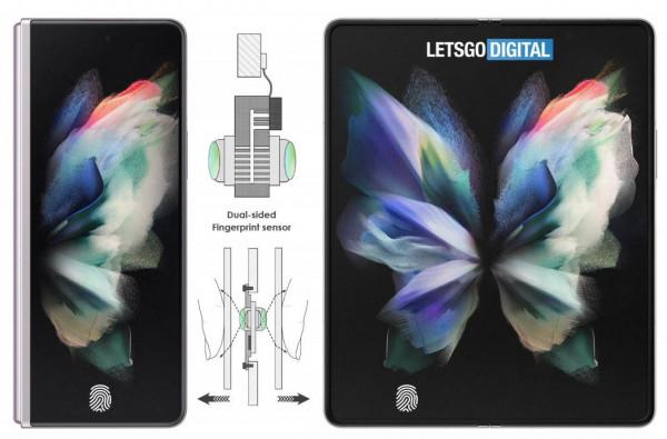 疑似三星Fold 4圖紙曝光，採用全新設計，內外屏共用屏下指紋識別