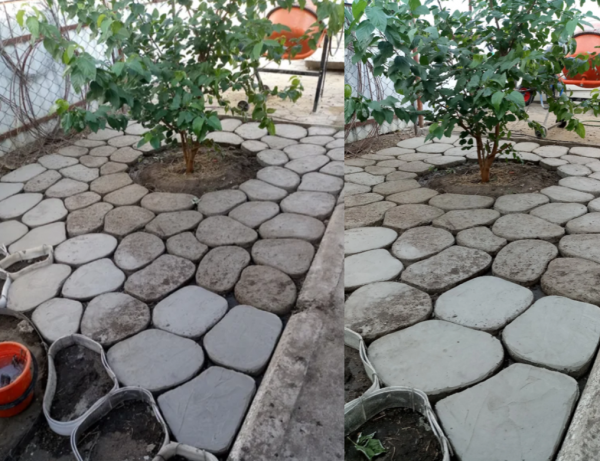 鋪這樣的院子地面價效比才高，顏值高不說，耐用性更是地磚的2倍