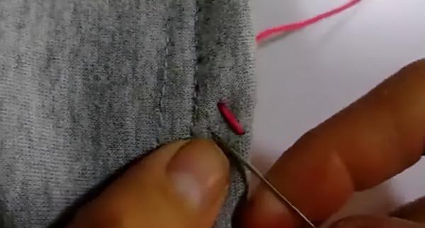 一看就會的鎖邊針法，衣服開線了自己在家搞定針法