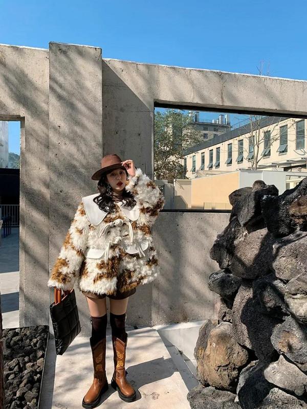 重高品定染色羊毛羔毛茸茸外套