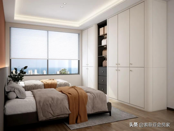 119㎡現代風精緻三房，客廳陽臺打通，太太太大氣了