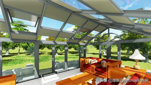 一組高畫質精品人字頂陽光房動畫效果圖賞析