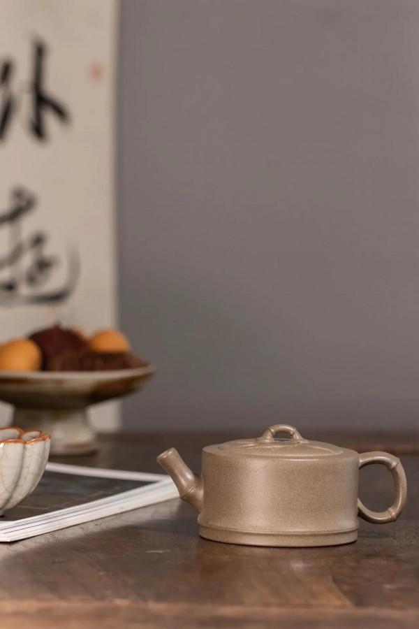 「竹段」壺 青段