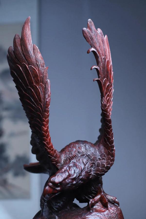 小葉紫檀大展宏圖老鷹