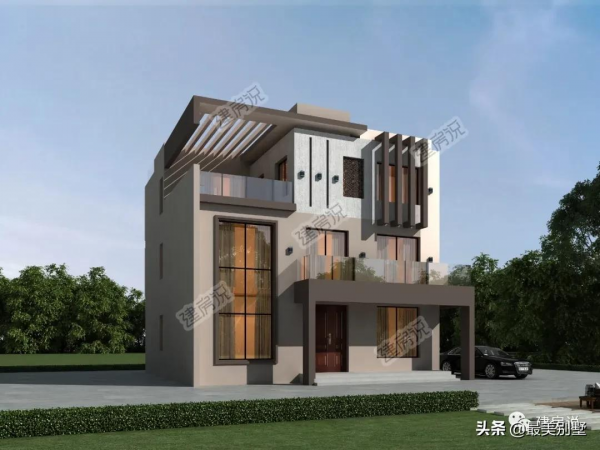 這款現代風別墅，成功引起了我的注意，2022建房小目標