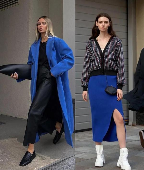 秋冬別老穿黑白灰，試試“藍色”搭配，優雅有氣質，太高階了
