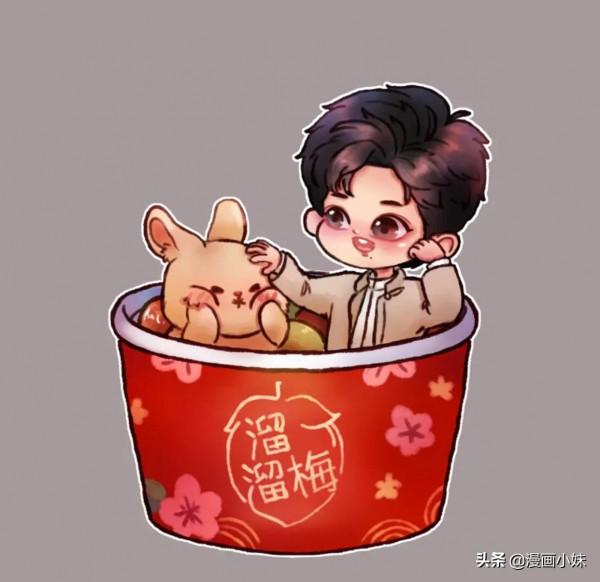 63張Q版肖戰哥哥的繪畫，呆萌又可愛