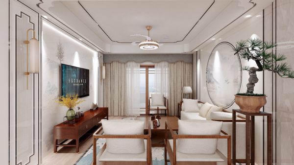 130㎡新中式風，三代人溫馨祥和的家居氛圍