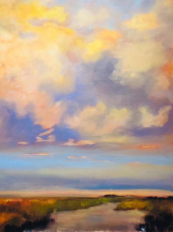 比利時女畫家伊芙&CenterDot;米勒粉彩畫中的天空之美，風景中最具情感