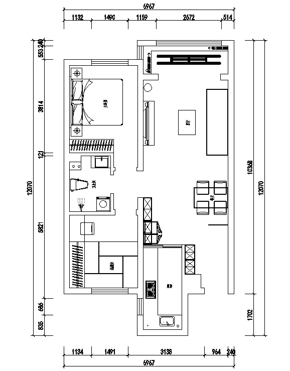 「實景案例」中海錦城88平兩居室復古風實景案例解讀