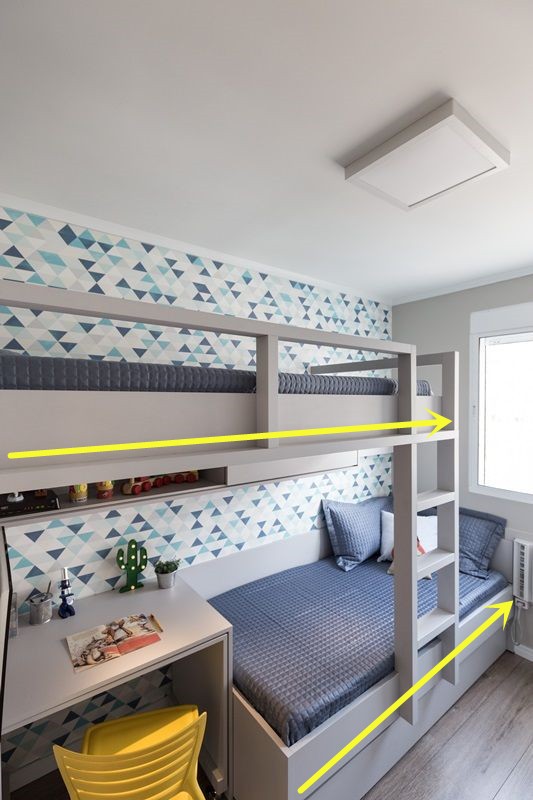 傳統上下鋪已經淘汰，如今流行錯位式設計，互不打擾實現雙櫃收納