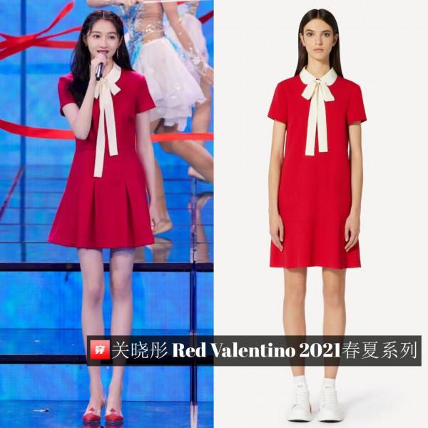 滿屏皆是大長腿，鹿晗太有福氣了！關曉彤2021年禮服造型大盤點