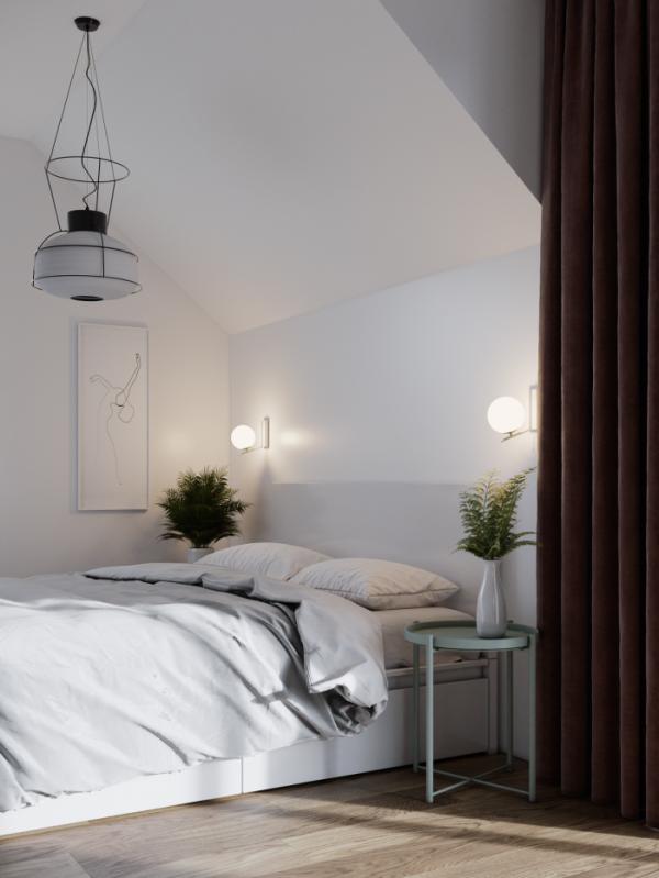 極簡主義，白色主調使得整體更加舒適、簡單、整潔