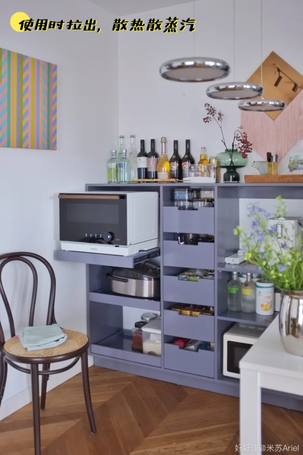 小廚房電器往哪擱？看了她家，我真是心服口服