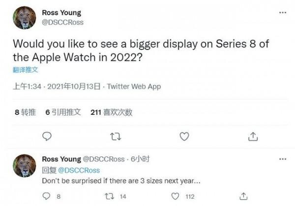 傳蘋果Apple Watch Series 8將有三種錶殼尺寸 傳蘋果Apple Watch Series 8將有三種錶殼尺寸