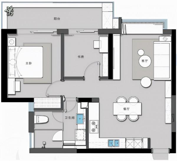 年輕人都喜歡的“簡單裝修”，LDK設計的78㎡兩居室，值得收藏