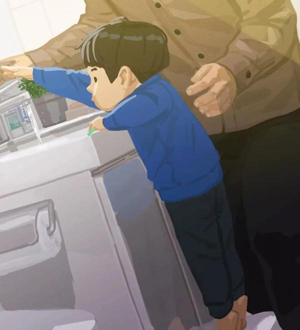 會畫畫的爸爸,太暖了 會畫畫的爸爸,太暖了