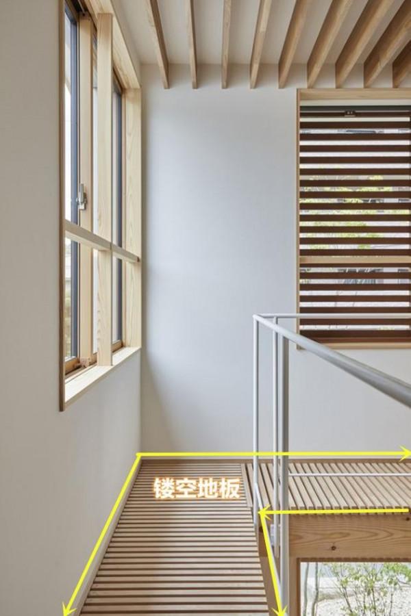 複式樓晾衣服不在陽臺，掛在二樓樓梯間，樓上樓下串風，簡單方便