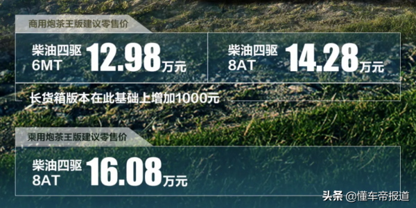 新車|茶農專屬“炮”,長城炮茶王版正式上市,售12.98萬元起 新車|茶農專屬“炮”,長城炮茶王版正式上市,售12.98萬元起