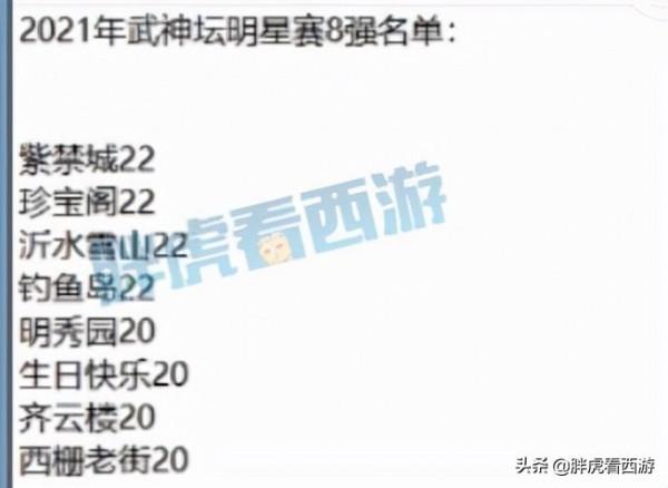 夢幻西遊：武神壇明星8強誕生，張夢蕭終於不是老九了