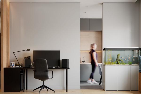 色彩的凝聚力！2間55平時尚小戶型裝修設計