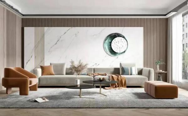 2021年流行背景牆木格柵，搭配巖板、木飾面、簡約時尚