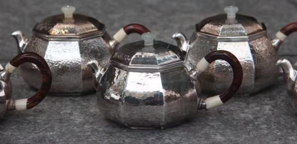 玉蓋銀身海黃柄！這八角西施壺好美！珍藏品來了