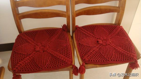 很實用的鉤織四角坐墊，附圖解