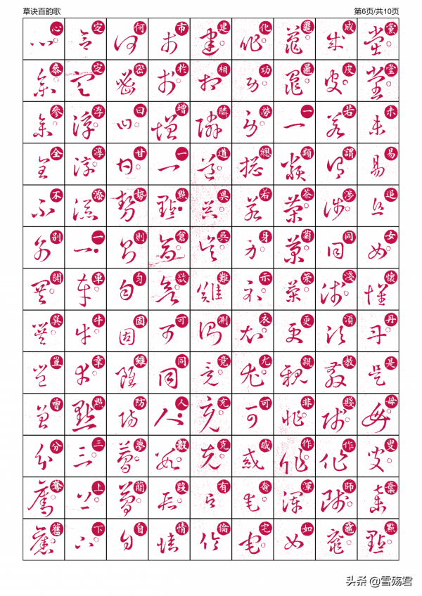 草訣百韻歌原貼帶楷書，製作不易，喜歡的點贊收藏轉發了，謝謝