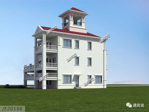 三層歐式別墅，外型高階華麗，簡直就是高階大氣上檔次的代言