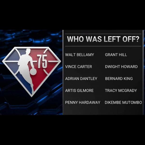 美媒列出了受到NBA最偉大75名球星名單冷落的五名球星,誰最遺憾 美媒列出了受到NBA最偉大75名球星名單冷落的五名球星,誰最遺憾