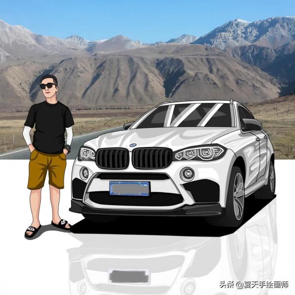 微信手繪汽車漫畫，快來給自己換一款頭像吧