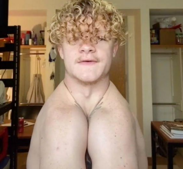 國外男子沒有鎖骨，拿肩膀夾扁鋁罐，夾爆雞蛋，網友看後不再淡定