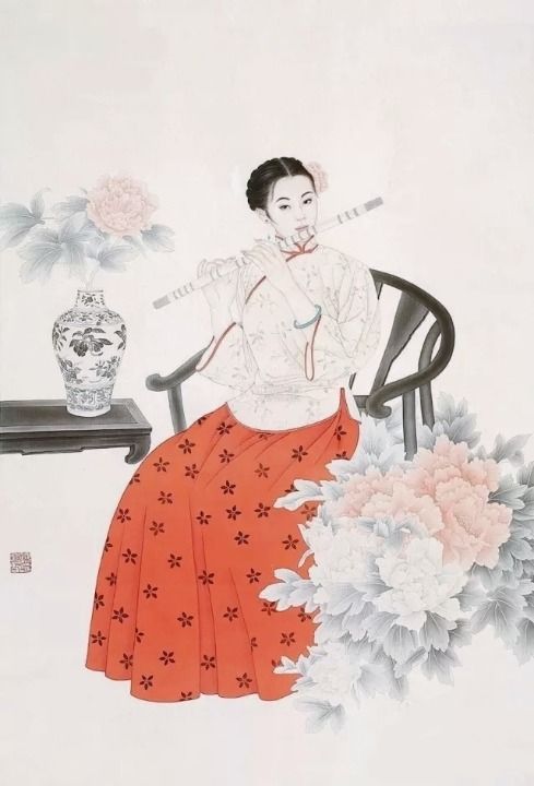 陳晶作品《滿園春色》扯掉傳統與現代藝術最後一層薄紗展現女性美