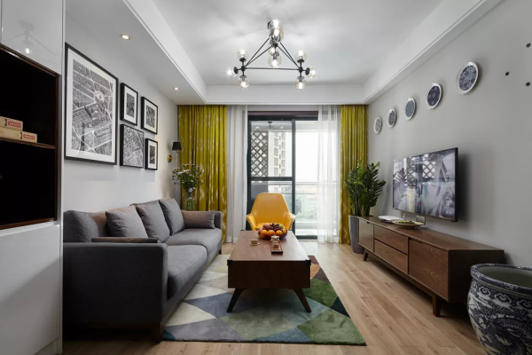68㎡現代風小戶型裝修，原木風+灰色調，讓家輕鬆又舒適