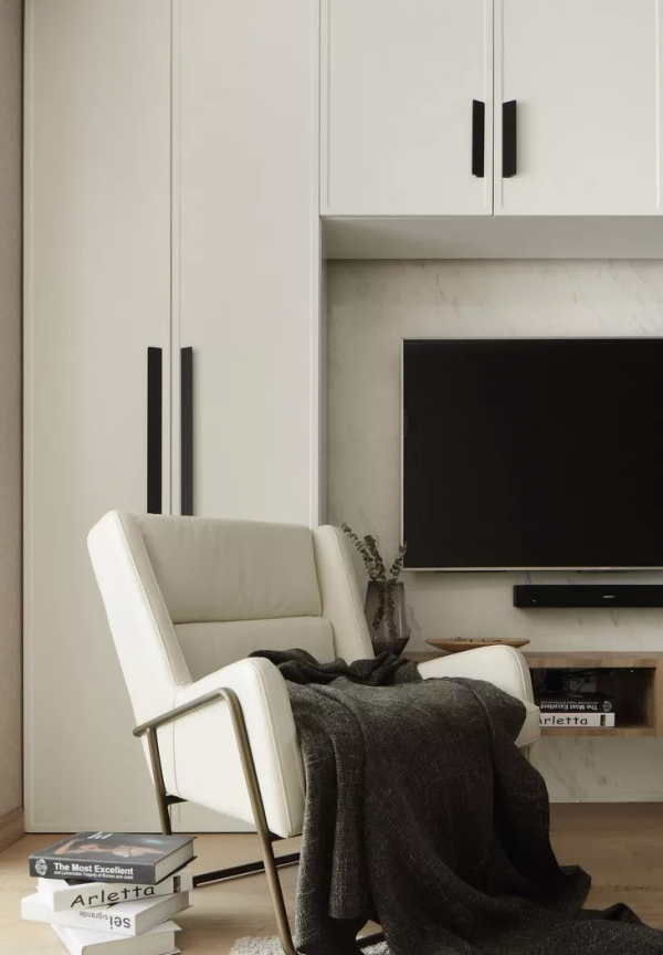 110㎡簡約風新房，榻榻米、大浴缸、強收納…電視牆還能這樣設計