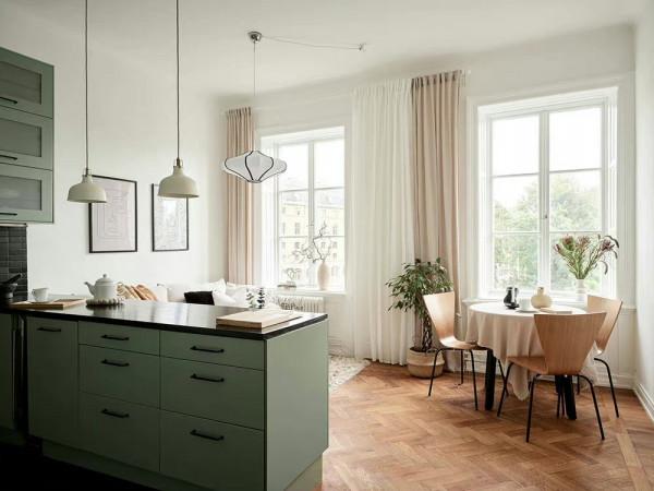 43平米一室戶,綠色櫥櫃增添魅力,一個女人有溫度和生活氣息的家 43平米一室戶,綠色櫥櫃增添魅力,一個女人有溫度和生活氣息的家