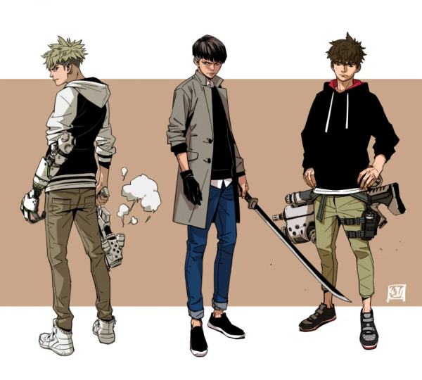 畫熱血漫畫的人設，真酷