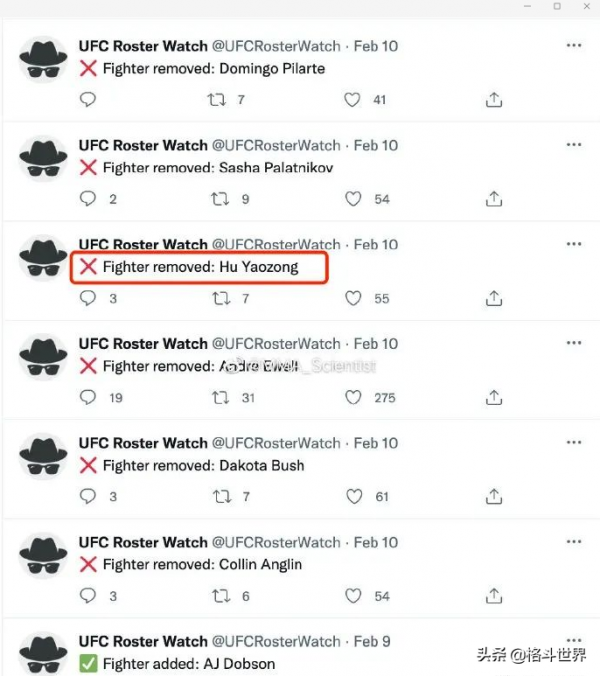 太遺憾！疑似中國重量級選手遭UFC解僱