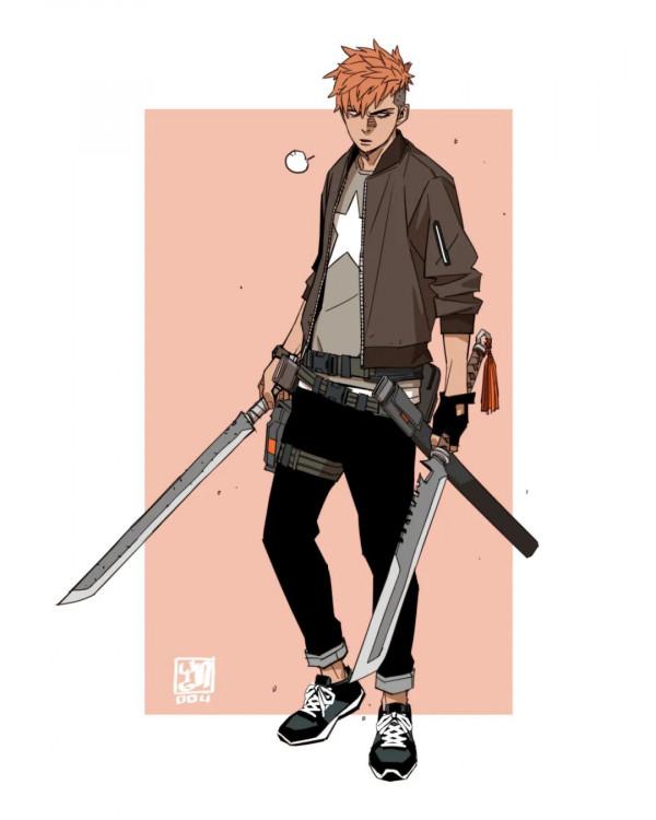 畫熱血漫畫的人設，真酷