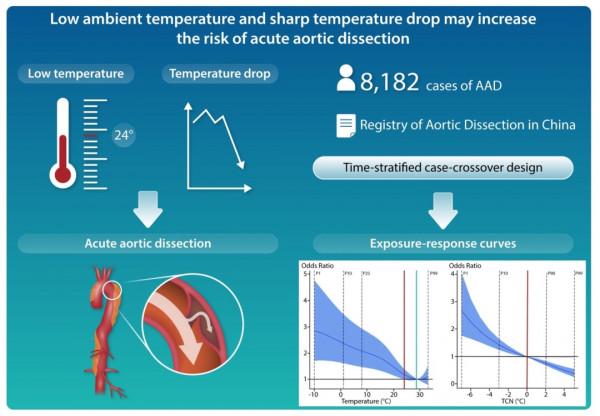中山醫院王春生教授團隊發現寒潮誘發主動脈夾層發病重要依據