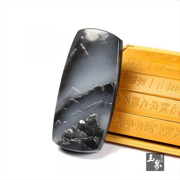 湖光山水,青花造像 湖光山水,青花造像