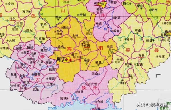 廣西的區劃調整，14個地級市之一，南寧市如何有12個區縣？