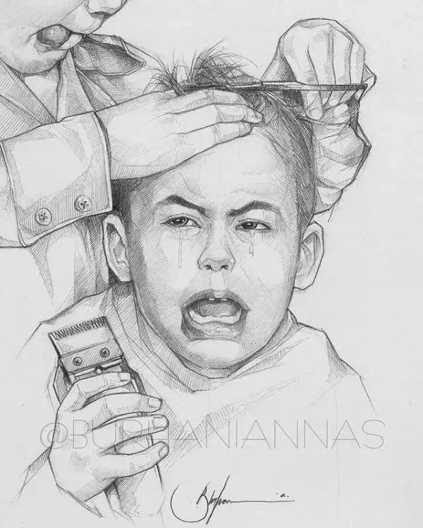 大師的瘋狂繪畫線條、美麗的線條