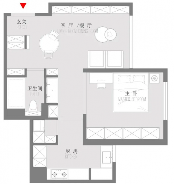 56㎡復古法式風格小戶型公寓裝修，浪漫生活體驗
