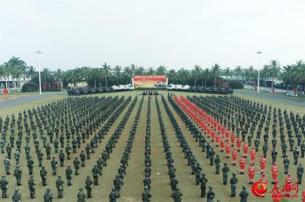 武警海南總隊新年度開訓動員 吹響實戰化練兵號角