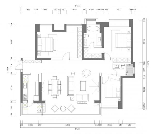 158㎡高階灰現代簡約風，輕鬆營造輕奢質感，少既是多的美感